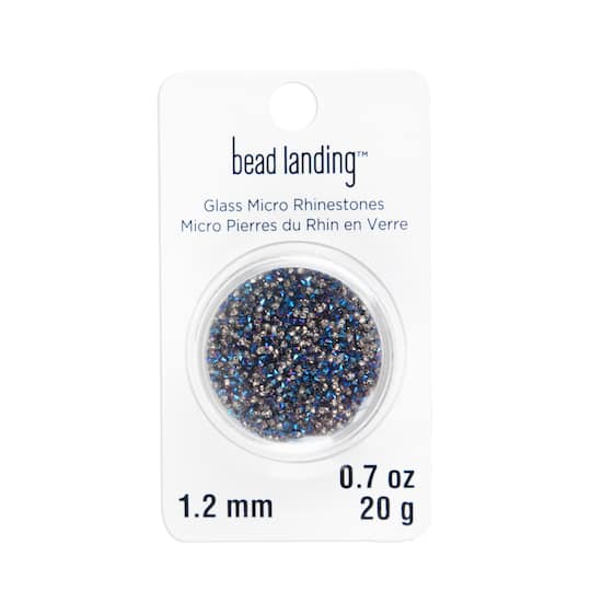 1.2mm Glass Micro Rhinestones by Bead Landing&#x2122;, 0.7oz.